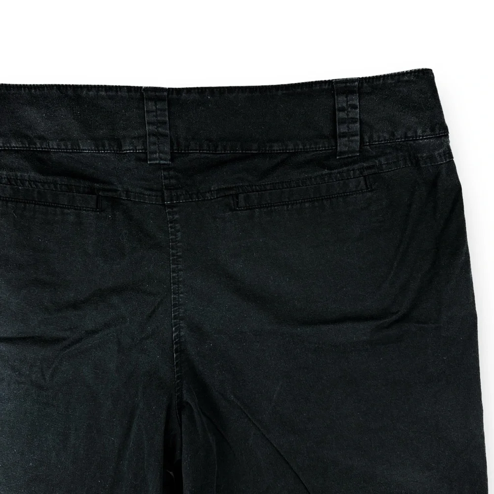 New York & Company Shorts Womens 18 Manhattan Chino Black Cotton Spandex Stretch